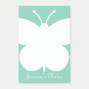 Personalised Post-it® notes with cute butterfly