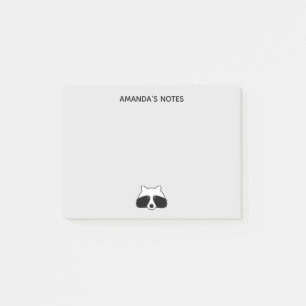 Personalised Post-it® notes with cute racoon logo