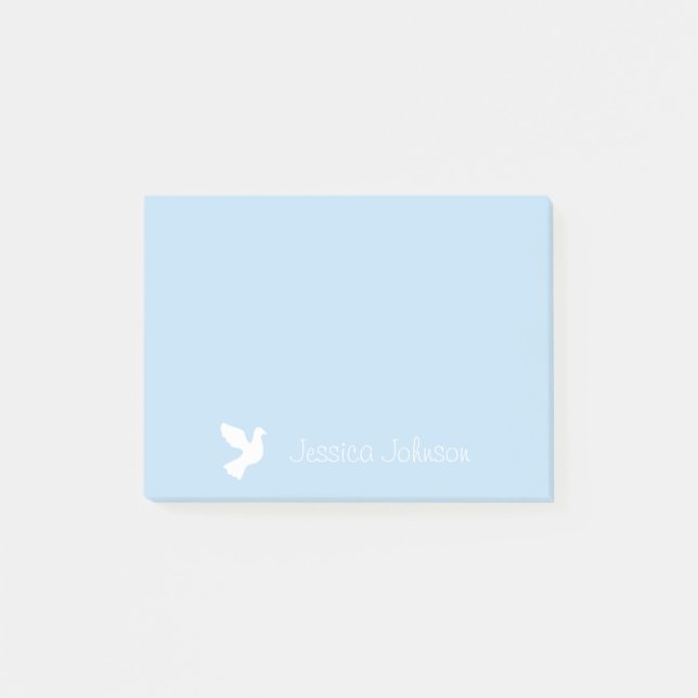 Personalised Post-it® notes with white doves (Front)