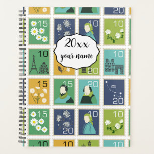 Personalised Postage Stamps Planner Notebook