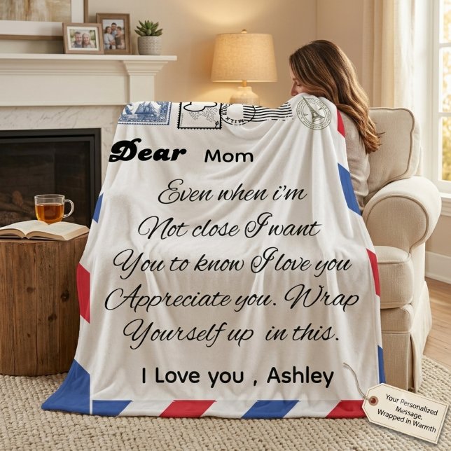 Personalised Postcard Blanket for Mum from Daughte (Creator Uploaded)