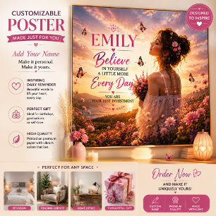 Personalised Poster, Inspirational for Women Poster