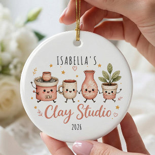 Personalised Pottery Studio Ceramic Tree Decoration