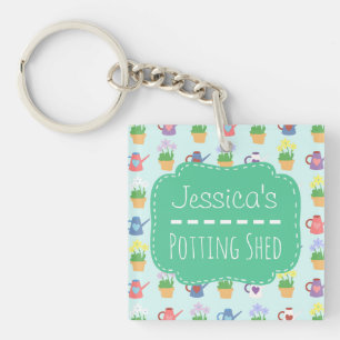 Personalised Potting Shed Key Ring