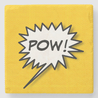 Personalised POW! Comic Stone Coaster