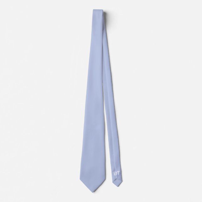 Personalised Powder Blue Wedding Groom  Tie (Front)