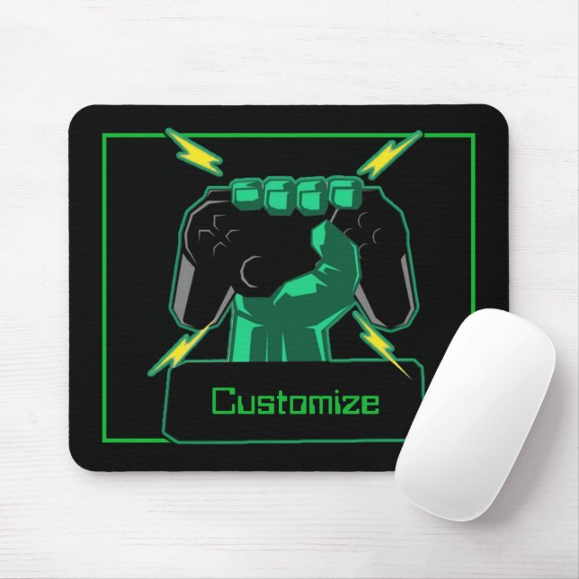Personalised Power Gamer Mouse Mat (With Mouse)