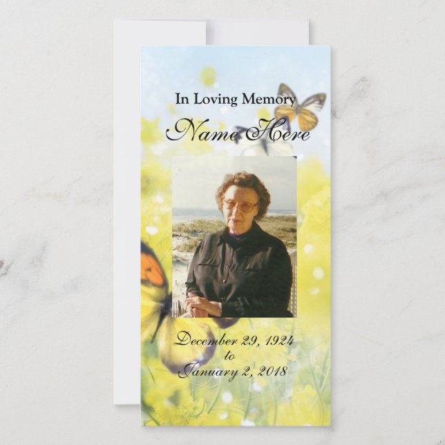 Personalised Prayer Card / Prayer Cards (Front)