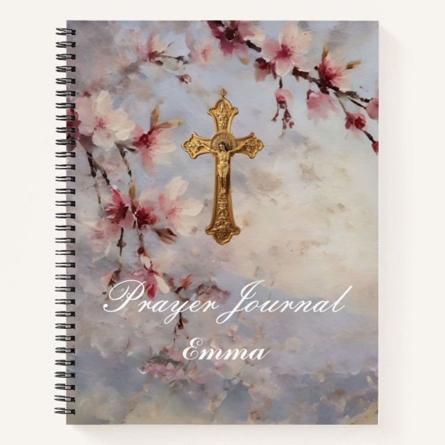 Personalised Prayer Journal Cherry Blossoms (Front)