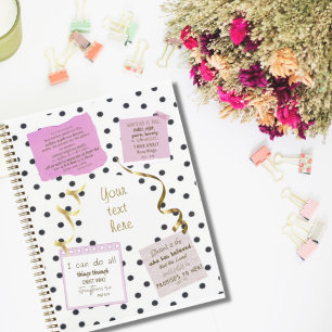 Personalised prayer journal   polka dot