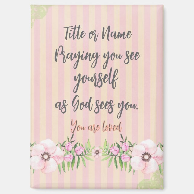 Personalised Prayer Quote  Magnet (Front)