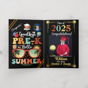 Personalised Pre-k Graduation Hello Summer Foil Greeting Card