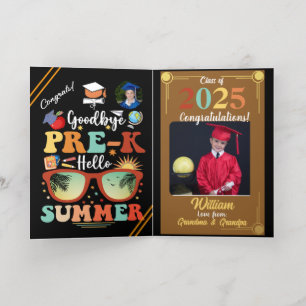 Personalised Pre-k Graduation Hello Summer Foil Greeting Card
