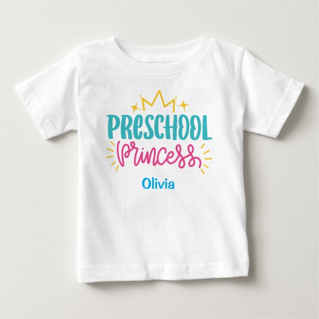 Personalised Pre-School Princess T-shirt (Front)
