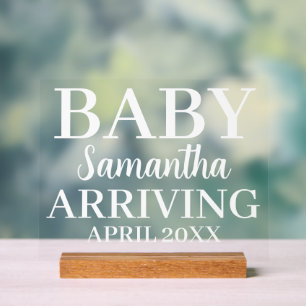 Personalised Pregnancy Announcement Acrylic Sign