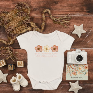 Personalised Pregnancy Announcement Wildflower Baby Bodysuit