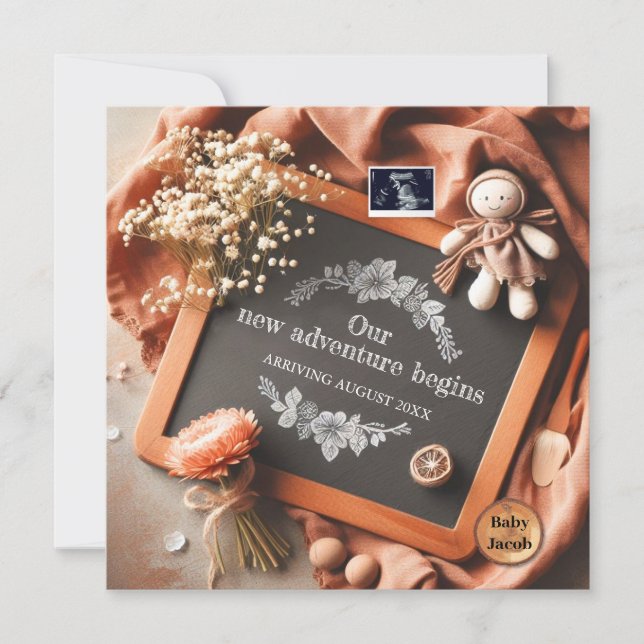 Personalised Pregnancy Reveal - Ultrasound  Photo (Front)