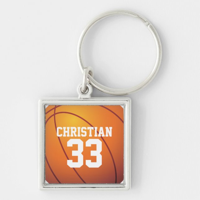 personalised premium Basketball keychain (Front)