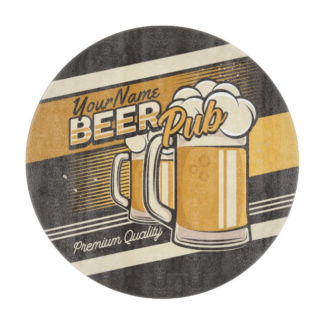 Personalised Premium Cold Beer Mug Pub Bar  Cutting Board (Front)