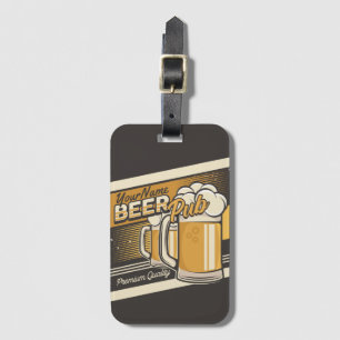 Personalised Premium Cold Beer Mug Pub Bar Luggage Tag