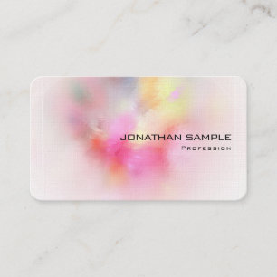 Personalised Premium Linen Colourful Abstract Art Business Card