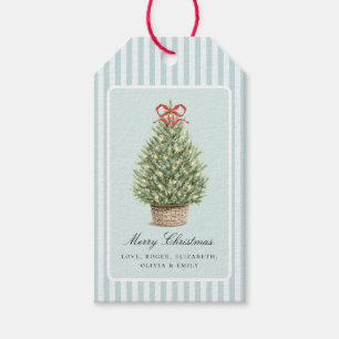 Personalised Preppy Coastal Tree Christmas Gift Tags