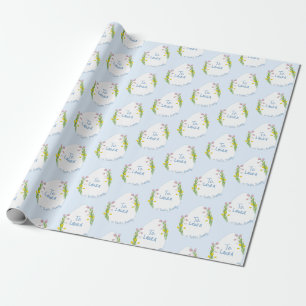 Personalised Preppy Floral Easter Egg Wrapping Paper