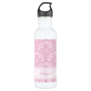 Personalised Preppy In Pink Mandala Art Deco 710 Ml Water Bottle