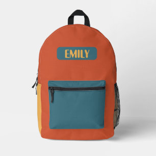 Personalised Preschool Backpack – Retro Colour Blo