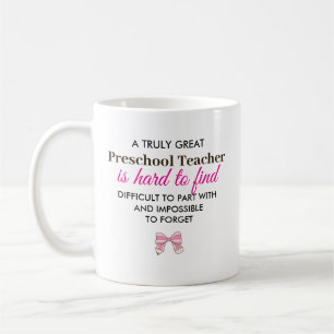 Personalised Preschool Teacher Appreciation Gift Coffee Mug