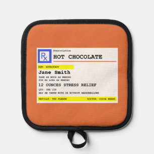 Personalised Prescription Hot Chocolate Pot Holder