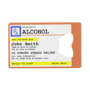 Personalised Prescription Humourous Alcohol 
