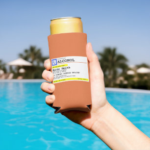 Personalised Prescription Humourous Alcohol Seltzer Can Cooler