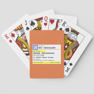 Personalised Prescription Humourous Hot Chocolate Playing Cards