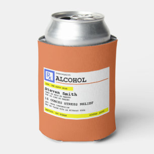 Personalised Prescription Humourous RX Alcohol   Can Cooler