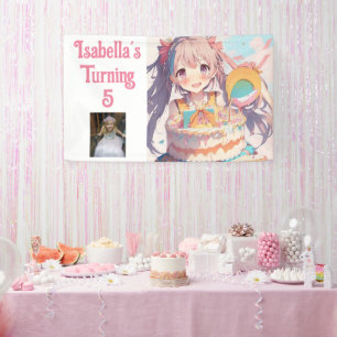Personalised Pretty Anime Girl  Banner