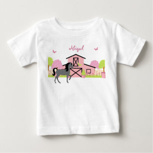 Personalised Pretty Barn & Garden Horse T-Shirt