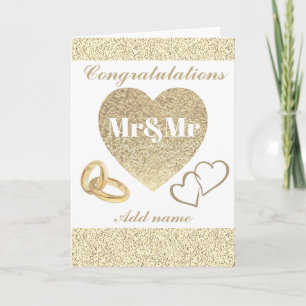 Personalised pretty congratulations mr&mr card