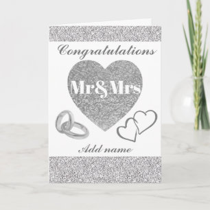 Personalised pretty congratulations mr&mrs card