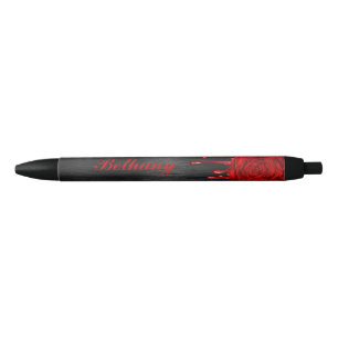Personalised Pretty Dripping Roses Pens Red