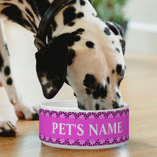 Personalised Pretty In Pink Pet Bowls