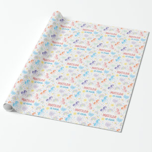 Personalised Pretty Little Unicorns Wrapping Paper