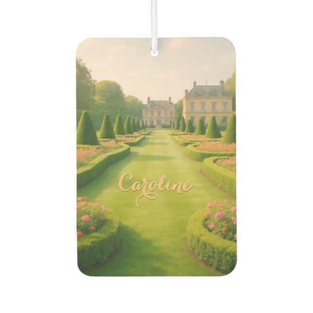 Personalised Pretty Manor Car Air Freshener (Front)
