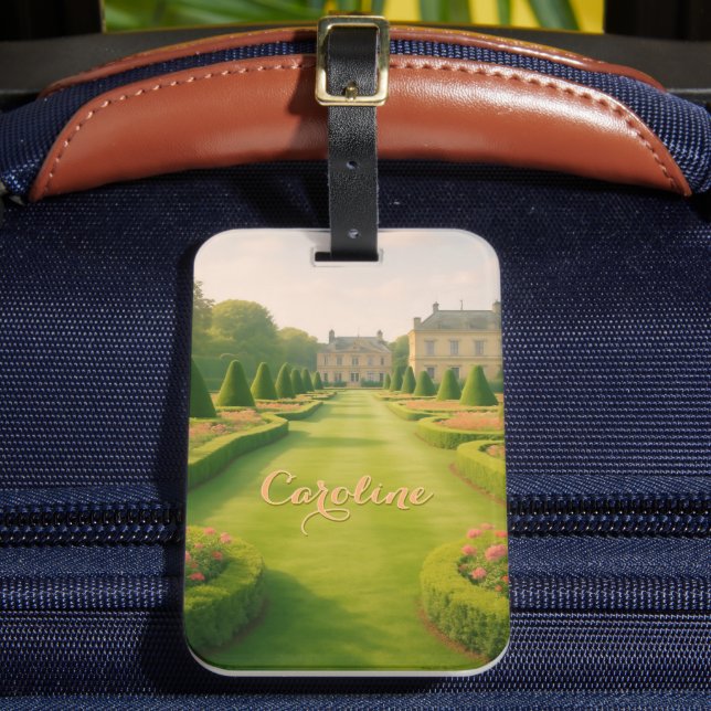 Personalised Pretty Manor Luggage Tag (Front Insitu 2)