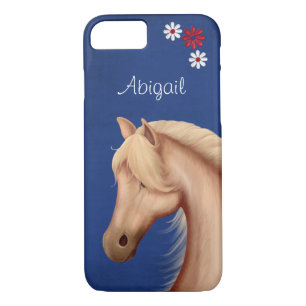 Personalised Pretty Palomino Horse iPhone 7 Case