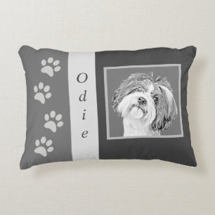 Personalised Pretty Pencil Shih Tzu Accent Pillow