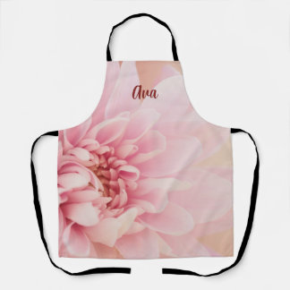 Personalised Pretty Pink Dahlia Apron