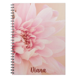Personalised Pretty Pink Dahlia Notebook