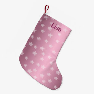 Personalised Pretty Pink Floral Christmas Stocking
