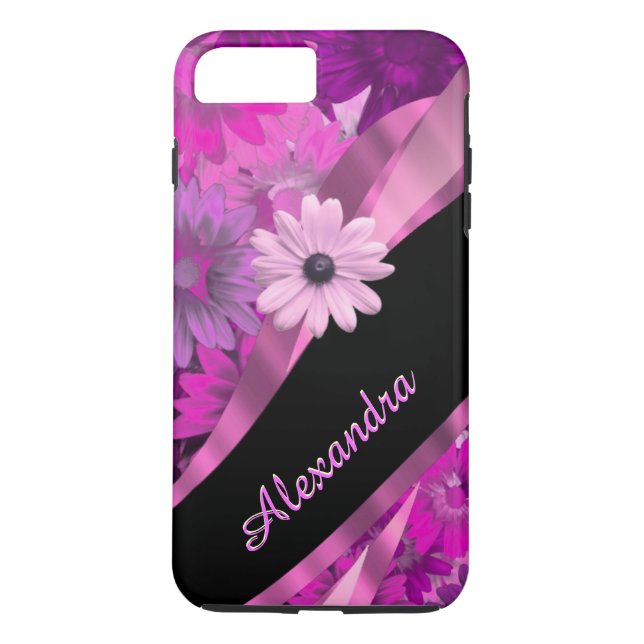 Personalised pretty pink floral pattern Case-Mate iPhone case (Back)